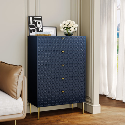 Everly Quinn Lucricia 5-Drawer 31.5'' W Dresser & Chest & Reviews | Wayfair